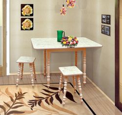 Стол обеденный раздвижной (массив/пластик)