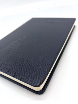 Блокнот 128 л А5 линейка мельница черный (7675-1)