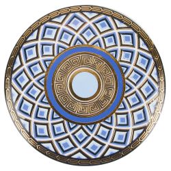 Подсвечник-шкатулка декоративная "Golden Blue"12*4см (фарфор,воск) (подарочная упаковка)