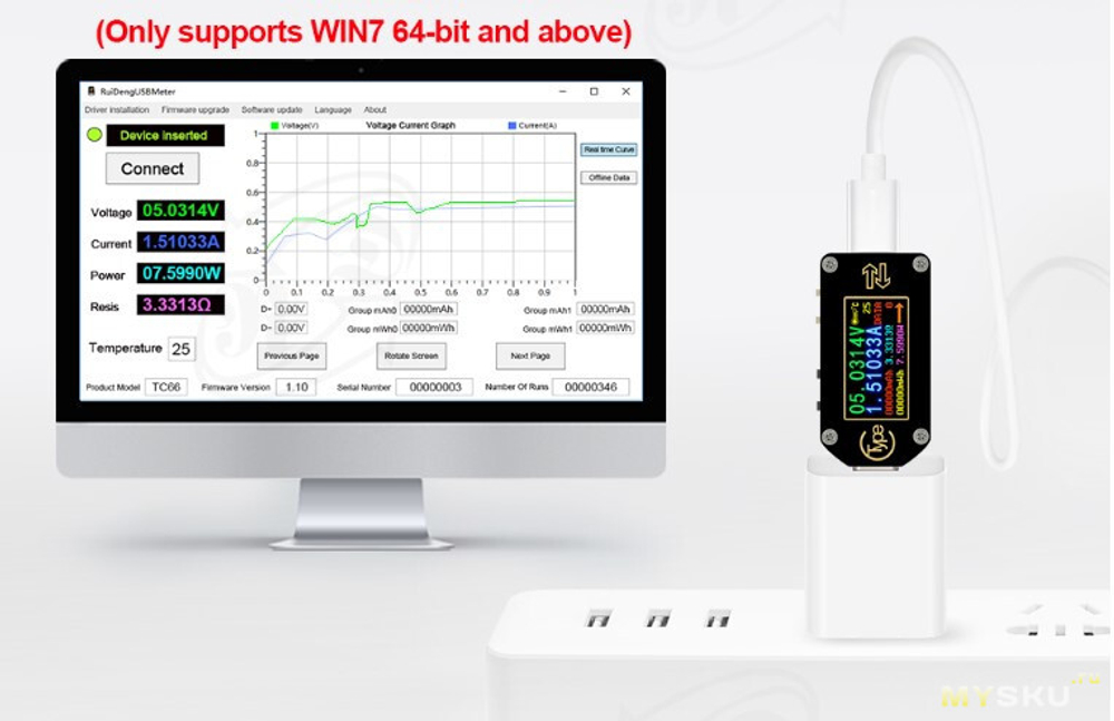 Тестер RuiDeng TC66C