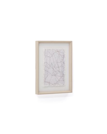 Durkan Абстрактная картина на переработанной бумаге белая 30 x 40 см