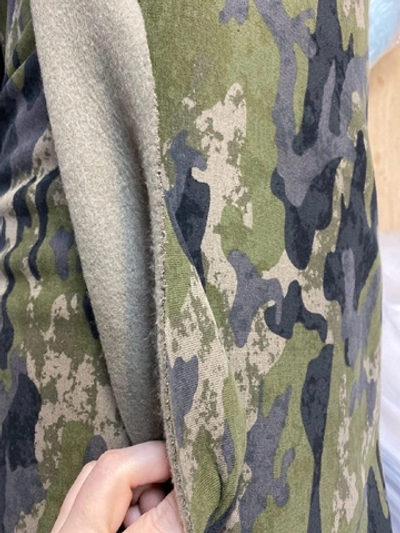 Футер 3 нитка начес КМФ потертый