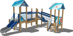 Детский городок Тула (стойки дуб, паттерн Fairytale)