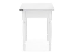 Стол Брентон с ящиком 60(120)х79х75 белый глянец