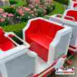 Рельсовый аттракцион для детей «Звонкий путешественник», 5 вагонов, 11 мест