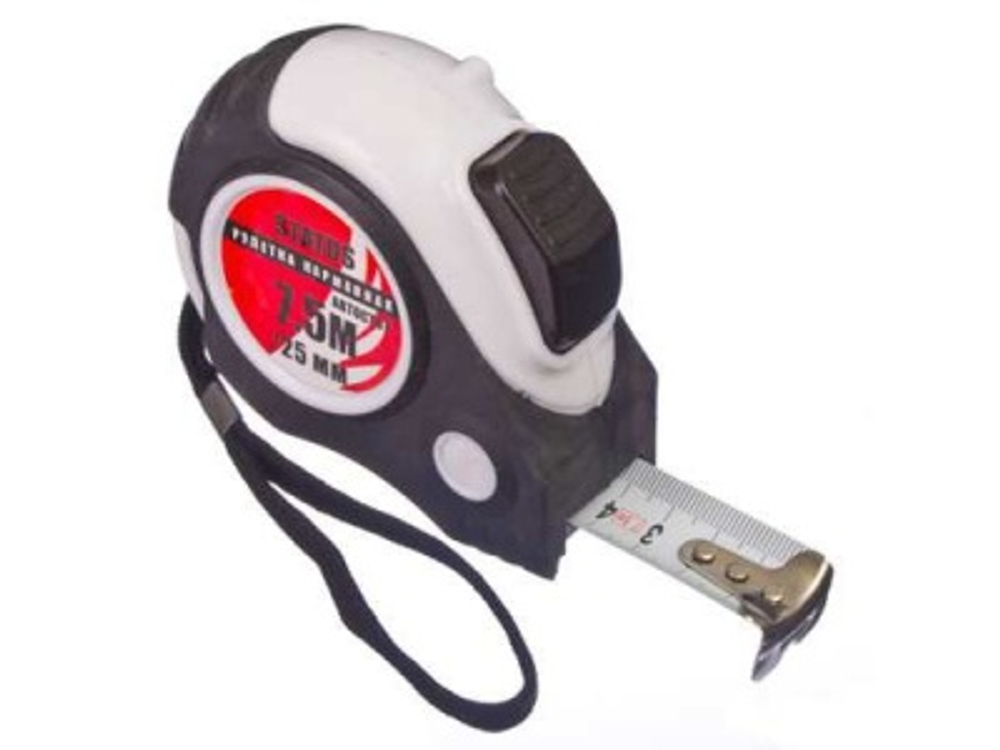 Рулетка 7,5м*25мм РОКОТ STATUS автостоп