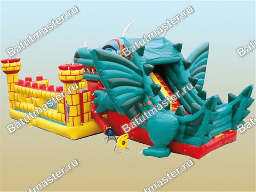 Механический батут "Дракон в замке"