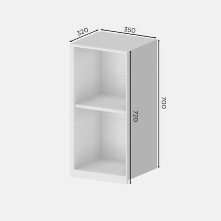 Кухня Модуль В 350 верхний Кашемир / Кашемир