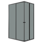 Душевое ограждение Niagara Eco NG-1118-14QT (110х80х190) прямоугольник,раздвижное,черный,стекло тонированное,1 место