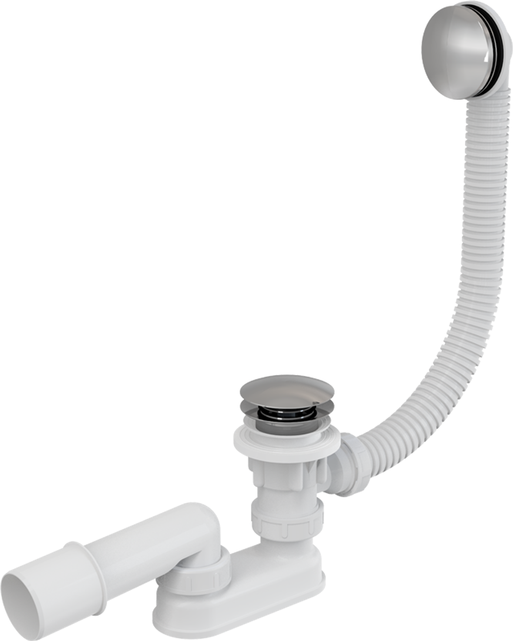 Сифон A504KM для ванны комплект click/clack металл/металл