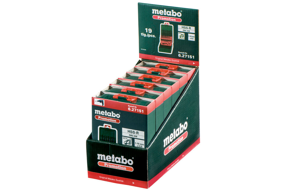Набор сверел Metabo HSS-R 19 627151000  (1-10мм)