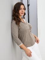 Блузка БЛ-015/кофе-экрюгорошек