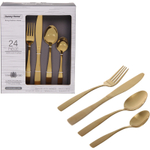 Набор столовых приборов «SOLID» 24шт (6ножей, 6вилок, 6ст.ложек, 6ч.ложек), золото