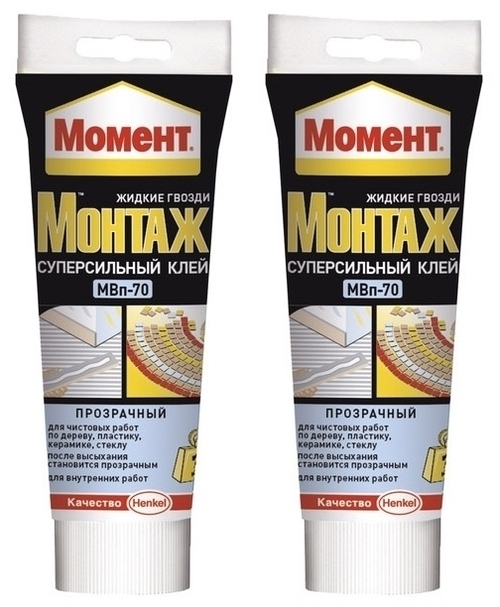 Клей Монтаж МВп-70 Суперсильный 185 г прозрач Момент