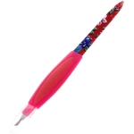 Пилка для ногтей металлическая в пакете «Ultramarine - Нежные цветы», с триммером, цвет микс, 16,5см