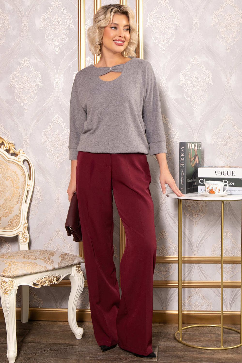 Джемпер трикотажный Сайрис (светло-серый) Б14790-50М LT Collection