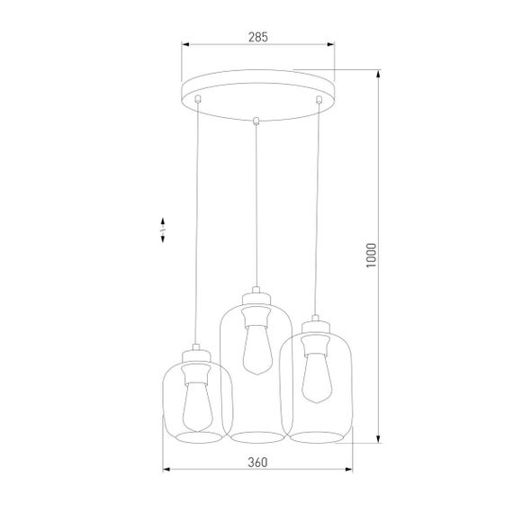 Подвесная люстра TK Lighting 3185 Marco