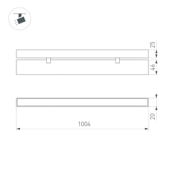 Светильник MAG-FLAT-FOLD-25-S1004-30W Day4000 (BK, 100 deg, 24V) (Arlight, IP20 Металл, 5 лет) 034243