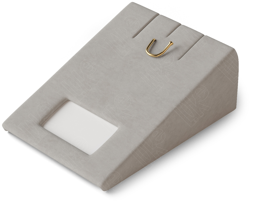 Вкладыш 05/стойка/для серег/подвески/2 прорези/крючок/окошко для бирки/прорезь для нитки