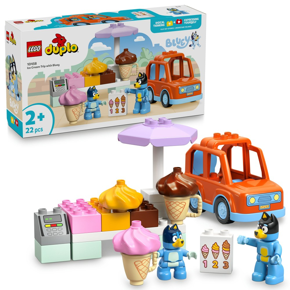 LEGO DUPLO Bluey - Прогулка за мороженным с Блуи 10458
