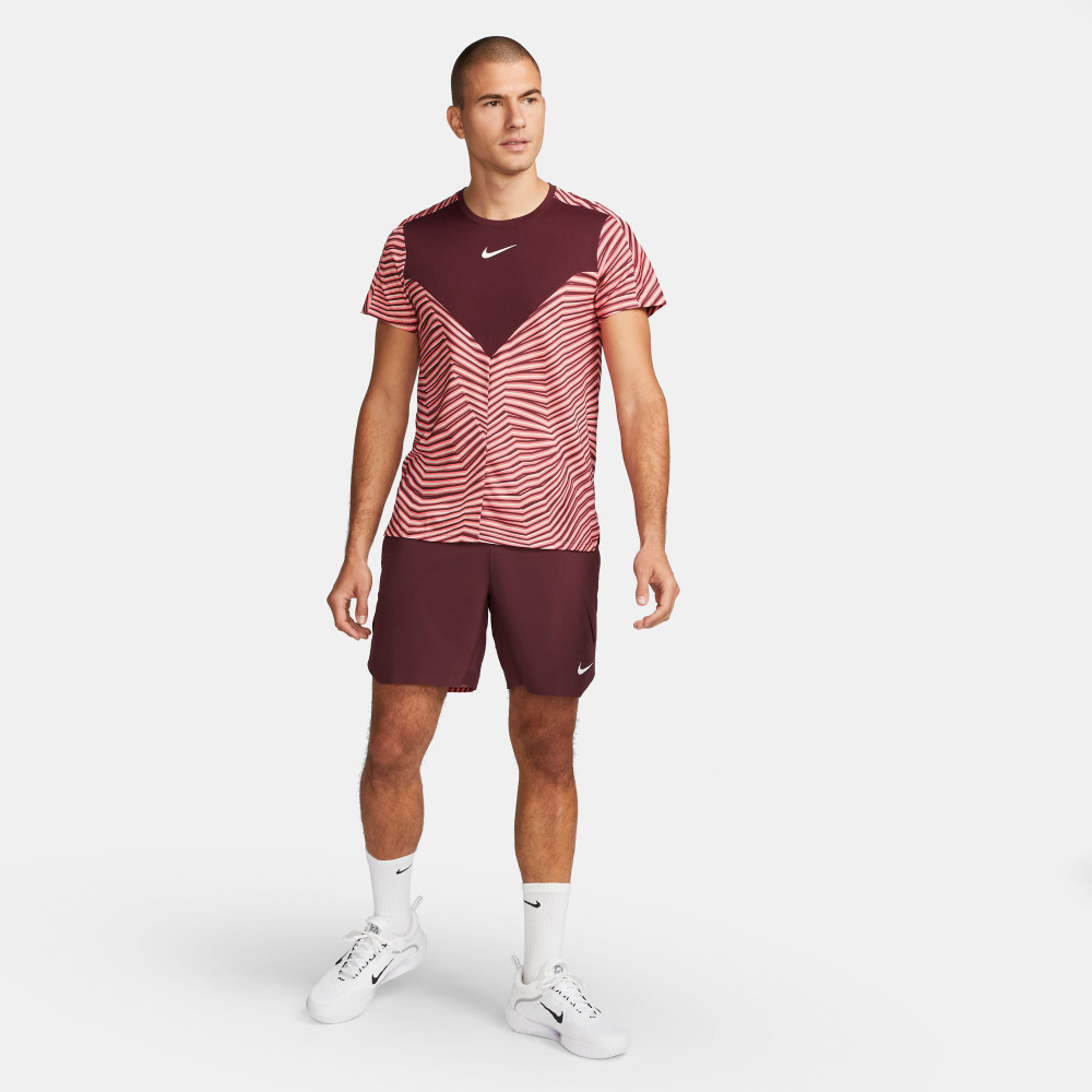Мужские теннисные шорты Nike Dri-Fit Court Slam RG Shorts Men - Dark Red, Antique Pink