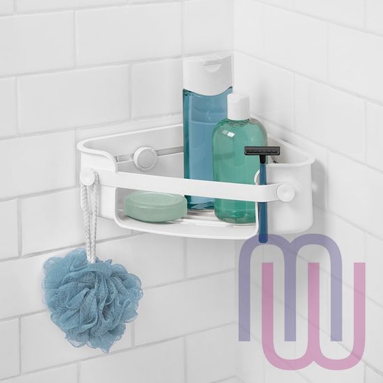 Полочка для душа угловая Flex белая