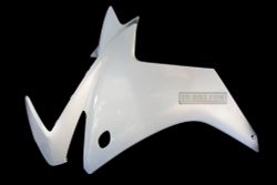 64405-MGZ-J00ZD. COWL ASSY., L. MIDDLE *NHA87P*PEARL HIMALAYAS WHITE. Side fairing Honda CBR500 2013-2015, No stripes. OEM Honda