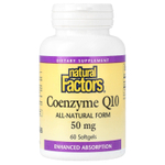Natural Factors, Коэнзим Q10, 50 мг, 60 мягких таблеток