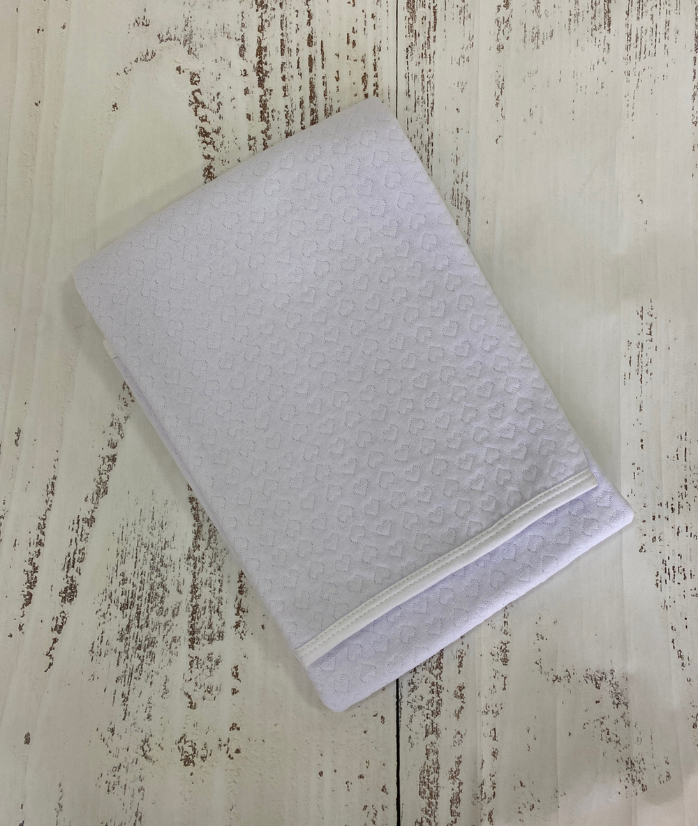 Плед (Размер: 90*90, Состав: 100% хлопок, Цвет: Белый) (ИП Лахитова И.И.)