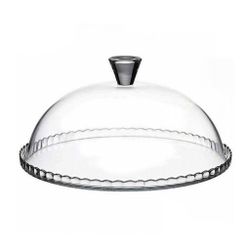 Блюдо для подачи d 32 см с крышкой h15 см стекло "Патиссэри" Tempered Glass Pasabahce [1]