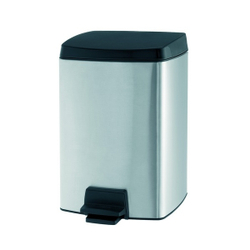 Ведро для мусора Brabantia матовая сталь с защитой от отпечатков пальцев 10л вид спереди