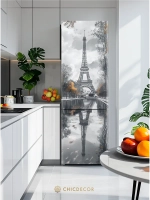 Наклейка интерьерная на холодильник Париж
