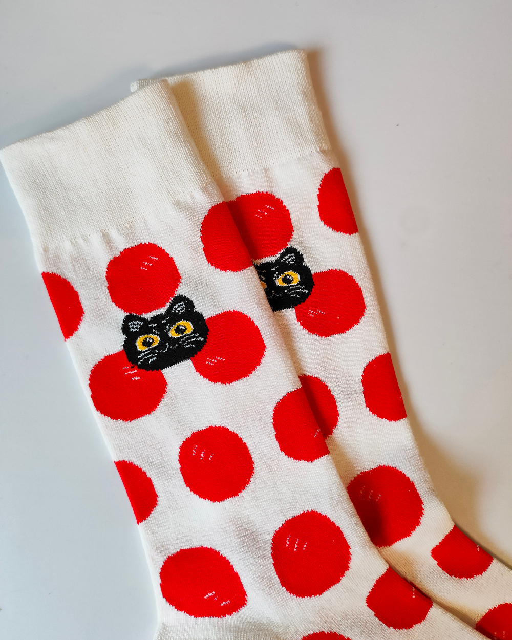 Носки р.35-40 "Cute Animals" Red Balls and Cat