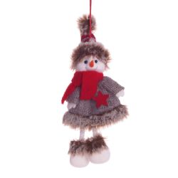 GAEM Изделие декоративное "Снеговик в шубке", L8 W5 H19 см, 4в.