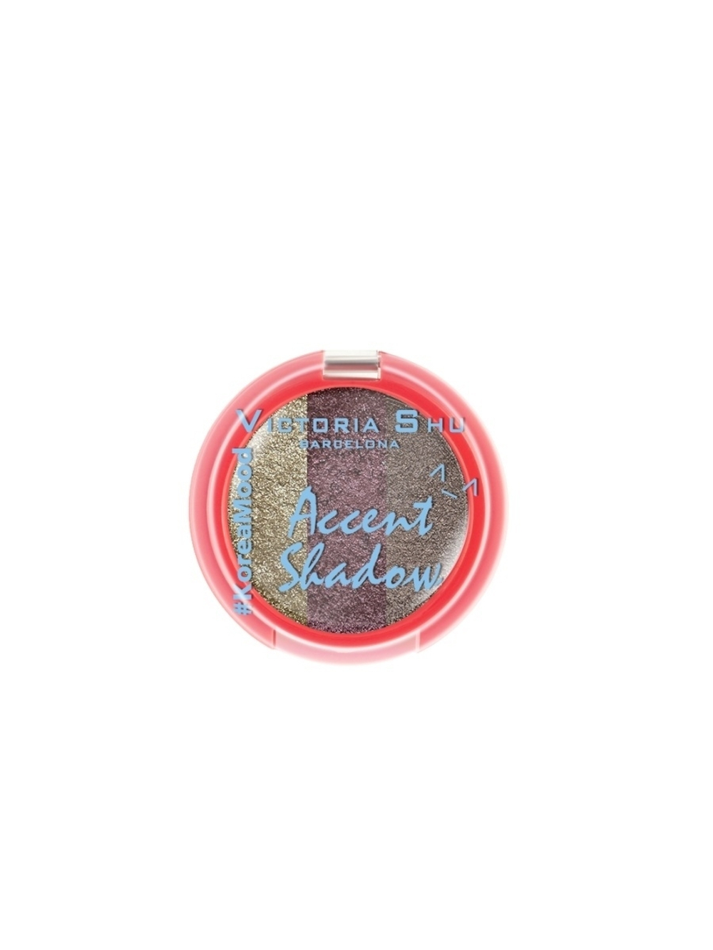 Victoria Shu Тени для век Accent Shadow #Koreamood, тройные, с сияющим эффектом, тон №03, Коричнево-красные оттенки, 2,1 гр