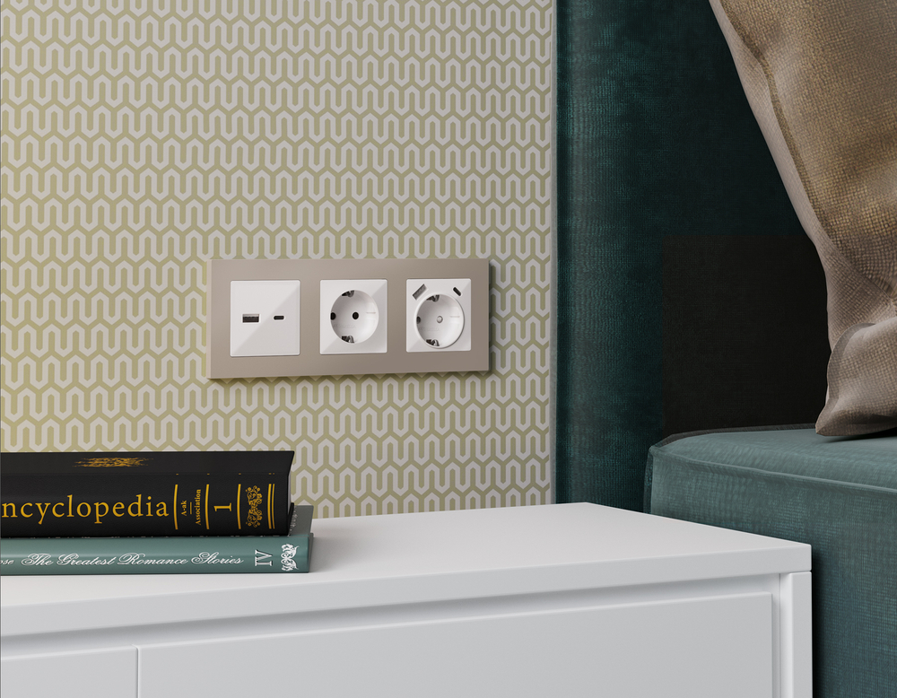 AF220361 Рамка ALFA Techno (Серо-бежевый матовый) 1-ая