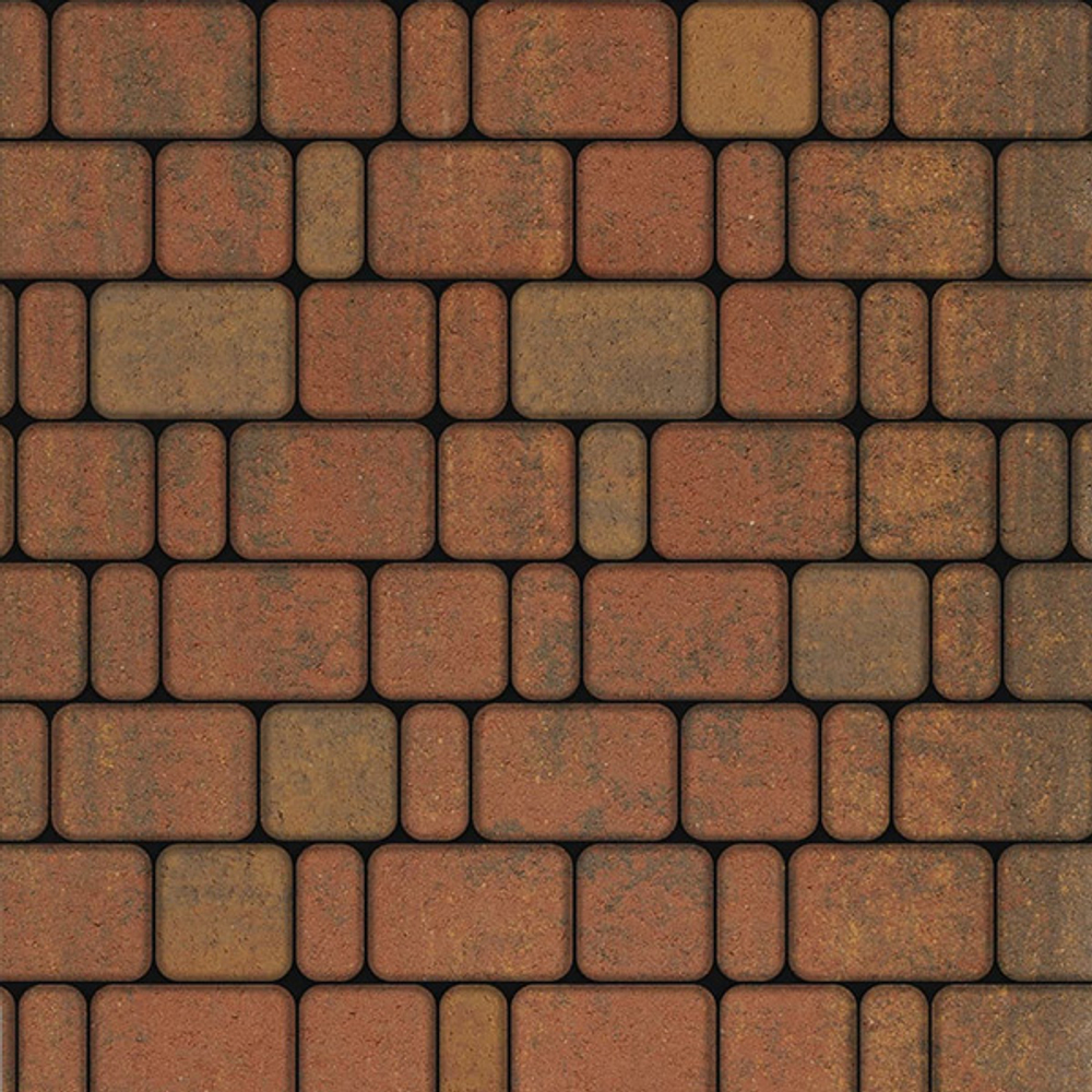 Тротуарная плитка КЛАССИКО - Листопад гладкий Арабская ночь, комплект из 3 видов плит