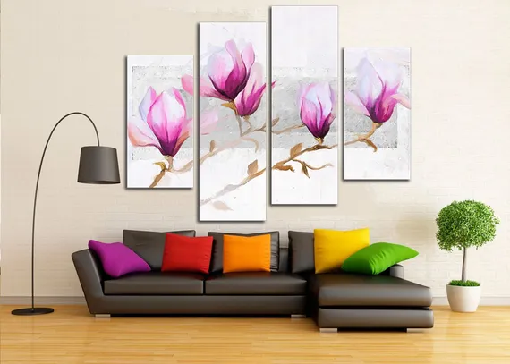 Модульная картина "Лиловый ирис"