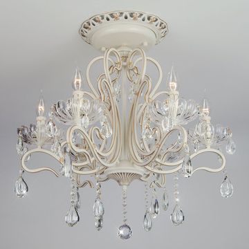 Люстра 12205/6 белый с золотом Strotskis Etna Eurosvet