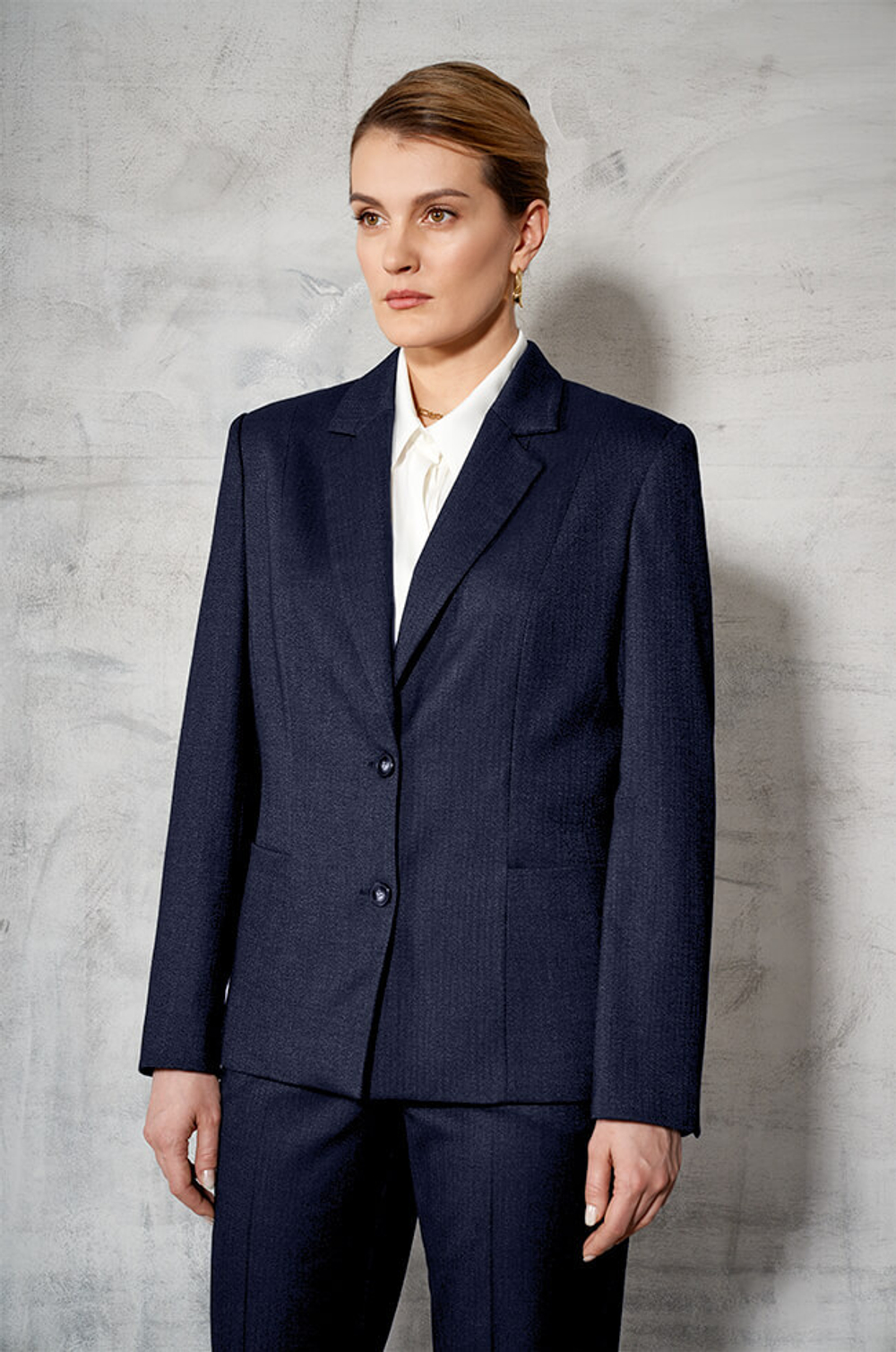 1776 Жакет женский (синий жаккард)