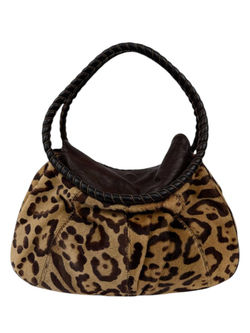 Сумка Valentino Garavani Leopard Pony Hair Leather Shoulder Bag Beige