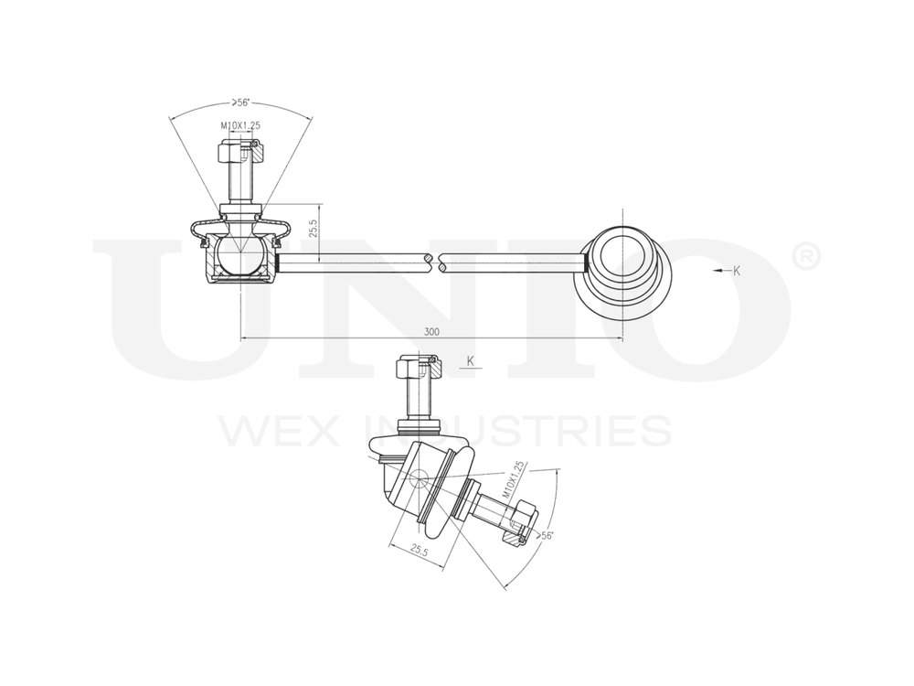 Стойка стабилизатора передняя правая UNIO SSP-50076