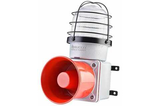 Промышленная светодиодная сирена, с литым корпусом и 7 мелодиями, 12-30V/DC, цвет белый