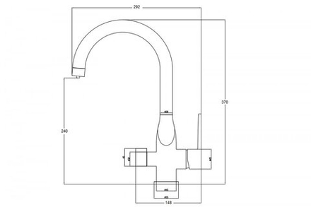 Смеситель Steel Hammer SH 910 SATIN для кухонной мойки