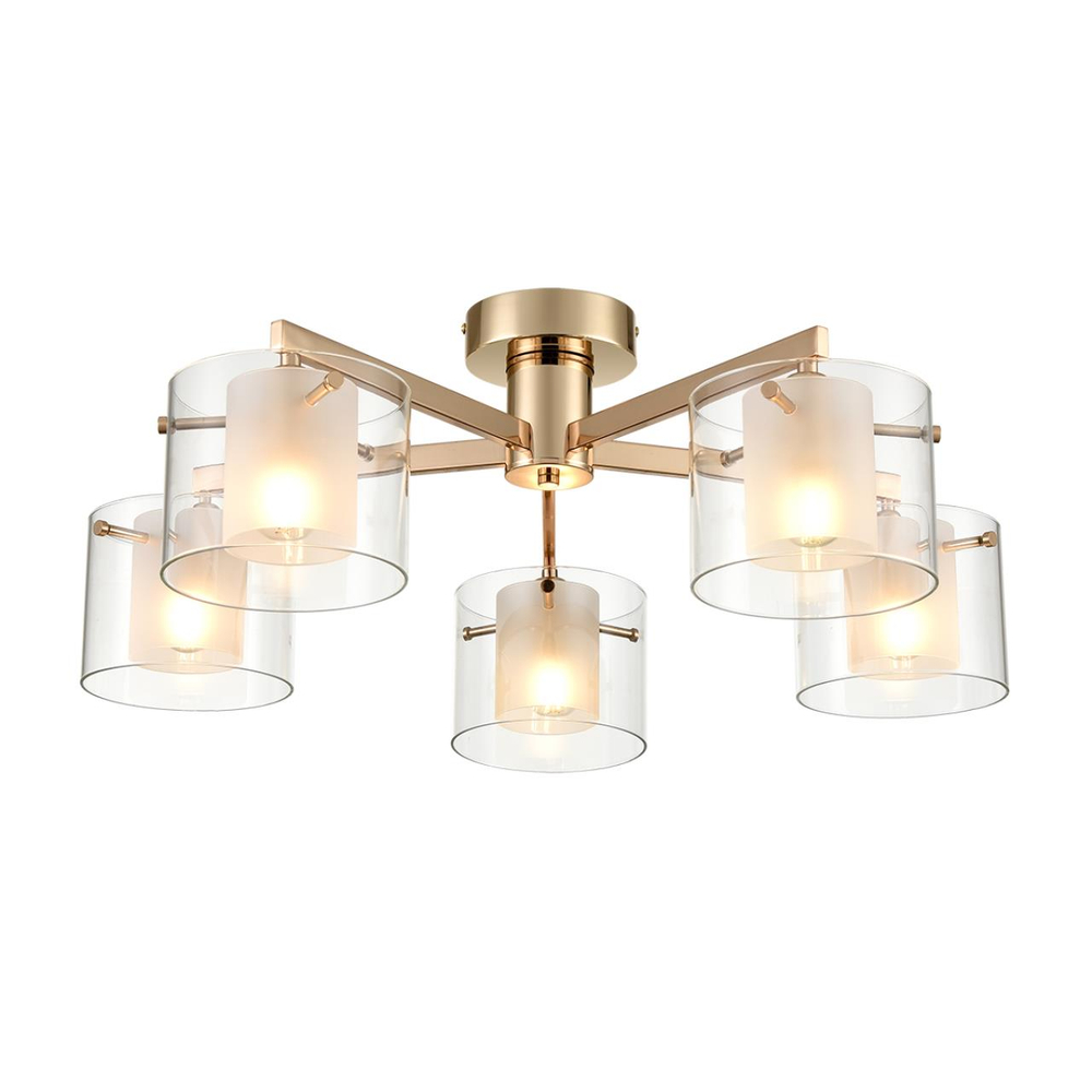 6587/5C MODERNI LN26 133 золото/прозрачный, металл/стекло Люстра потолочная E14 5*40W 220V VERDI