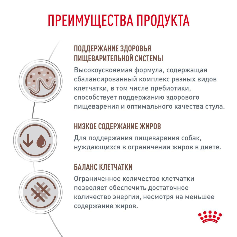 Royal Canin GASTROINTESTINAL SMALL DOG LOW FAT корм сухой для взрослых собак мелких пород при нарушениях пищеварения 1 кг
