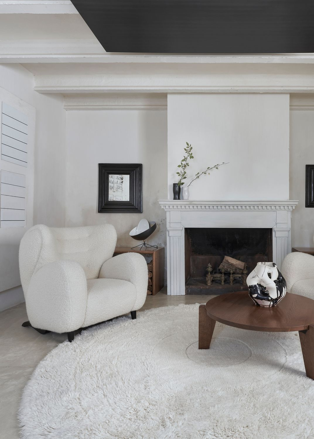 Шерстяной стираемый ковер Lorena Canals Arctic Circle - Sheep White (250 Ø см)