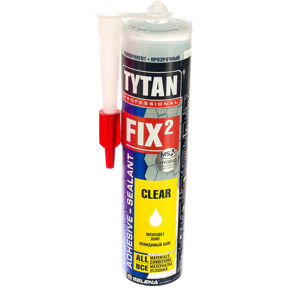 TYTAN PROFESSIONAL Fix2 Clear клей-герметик, прозрачный 290 мл