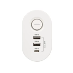 Удлинитель бытовой с заземлением и выключением Jazzway ETD-03U-150-wh