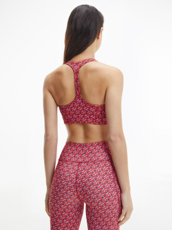 ТОП теннисный Tommy Hilfiger Mid Intensity AOP Racer Bra - small island geo pink